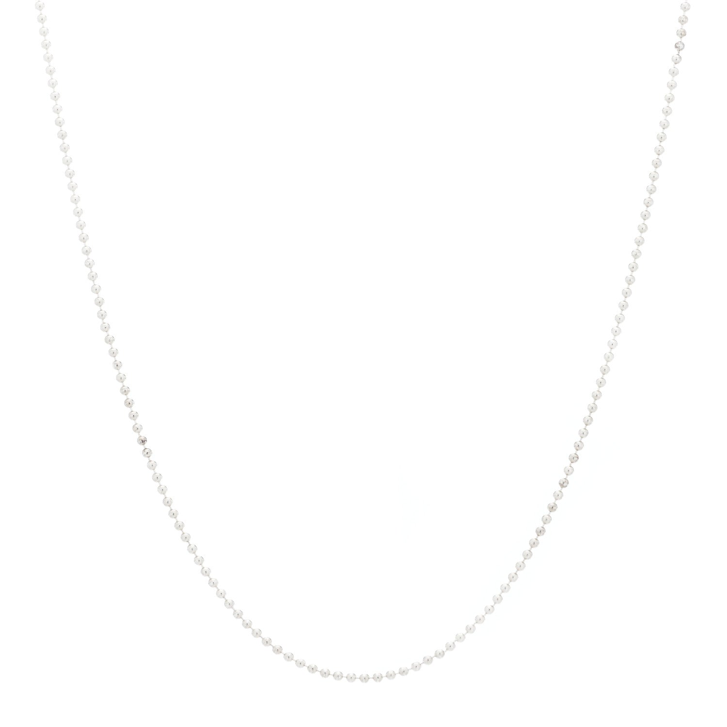 Tiffany Sterling Silver 1.2mm Bead Chain Necklace 18" 1 of 9