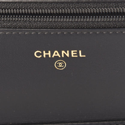 Chanel Tweed Wallet On Chain WOC Black 6 of 10
