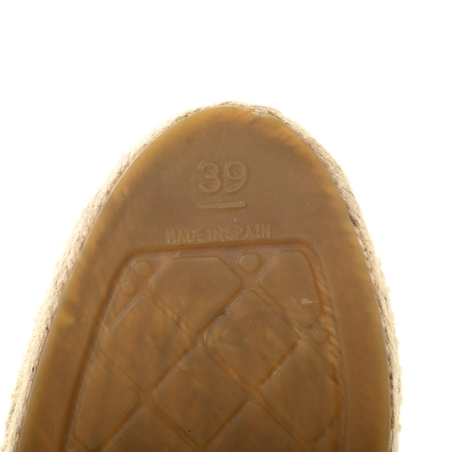 Lambskin Quilted CC Espadrilles 39 Beige