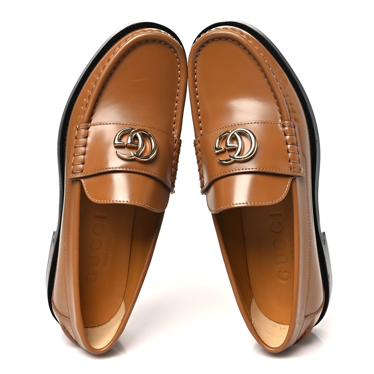 Millennial Ribot Womens GG Marmont Loafers 36 Luminous Wood 36.5 Luminous Wood