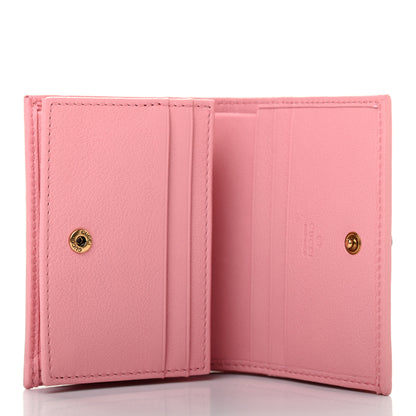 Gucci Wonka Grain Calfskin Diana Card Case Wallet Wild Rose 4 of 6