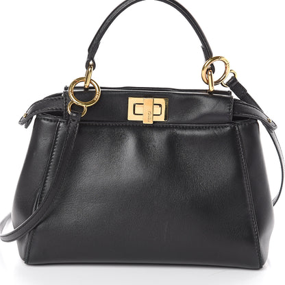 Fendi Nappa Mini Peekaboo Iconic Satchel Black 6 of 8