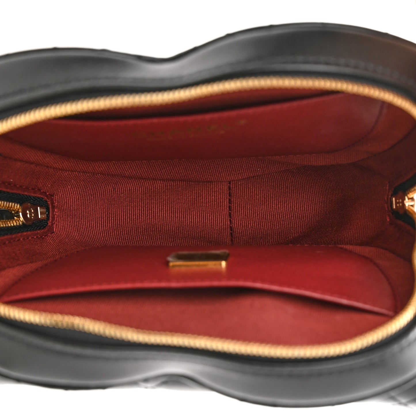 Lambskin Quilted CC In Love Heart Bag Black