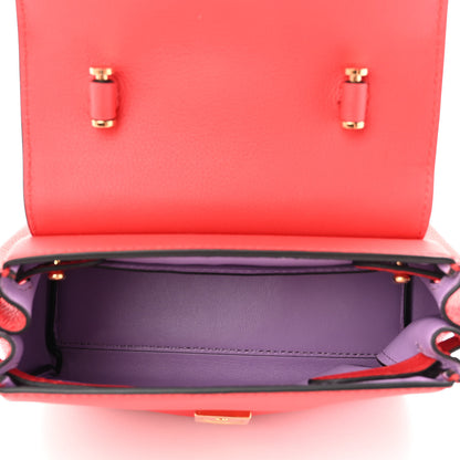 Versace Grained Calfskin Medusa Small Top Handle Handbag Red 5 of 12