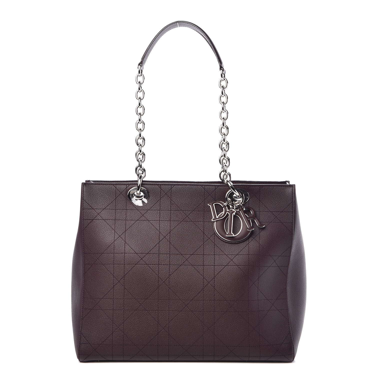 Christian Dior Grained Calfskin Cannage Medium Ultradior Tote Bordeaux 1 of 9