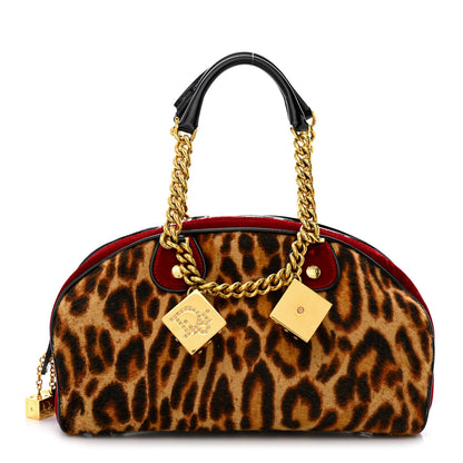 Christian Dior Calf Hair Leopard Velour Gambler Dice Bowler 1 of 12