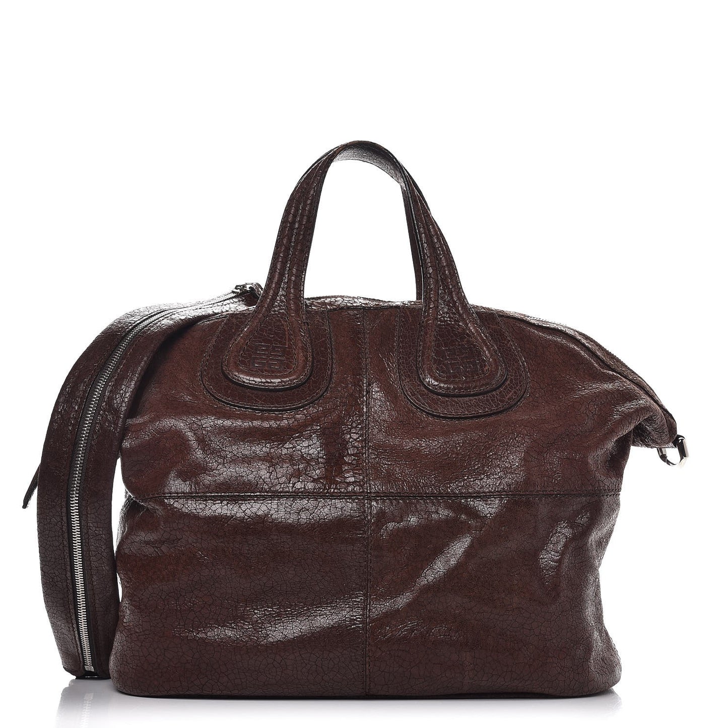 Crackled Calfskin Medium Nightingale Brown