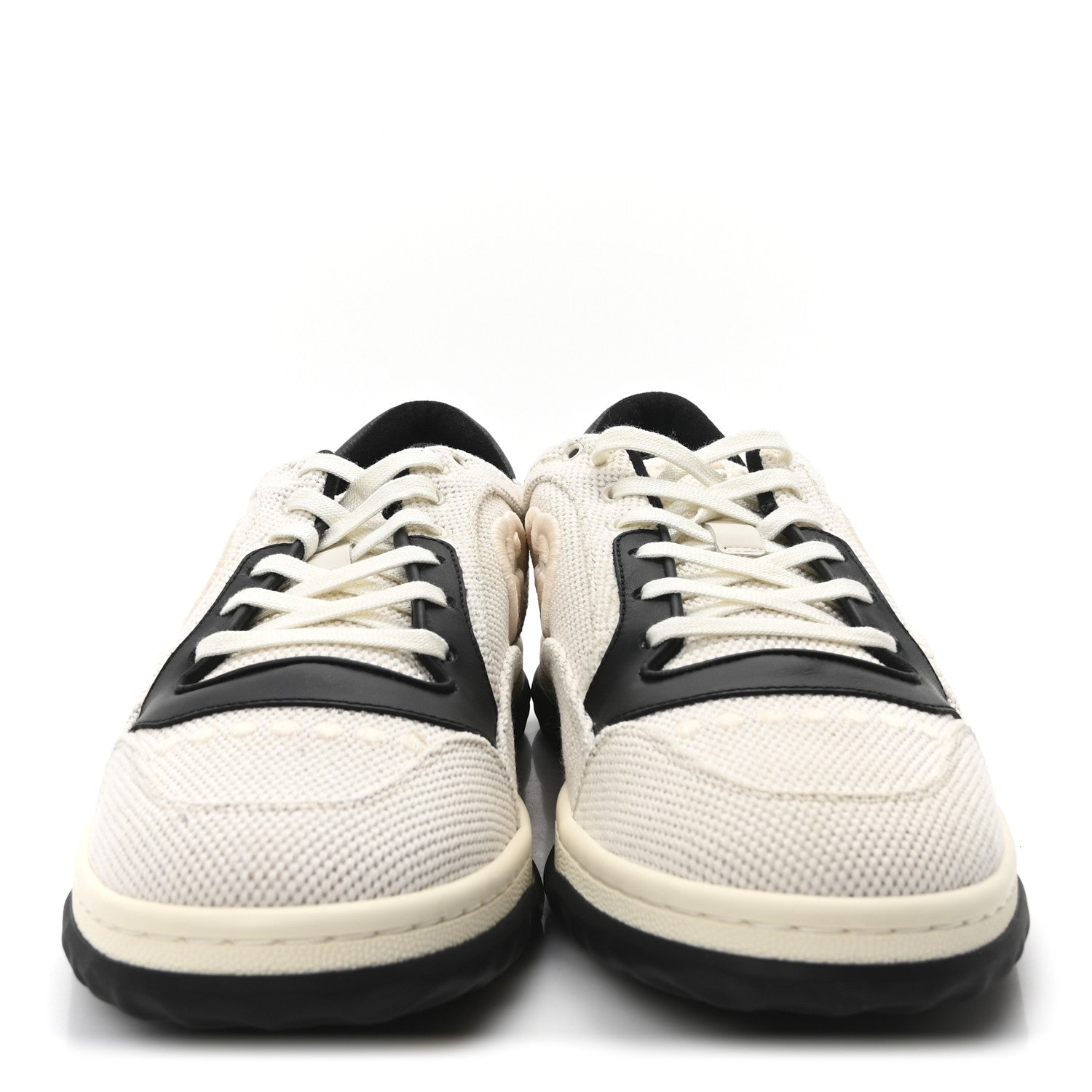 Gucci Canvas Calfskin Mens Mac80 Sneakers 8.5 Natural Black 3 of 10