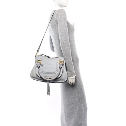 Chloe Calfskin Medium Marcie Satchel Light Cloud 2 of 10