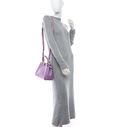 Fendi Nappa Stacked Bar Mini Peekaboo Iconic Satchel Violetta 2 of 8