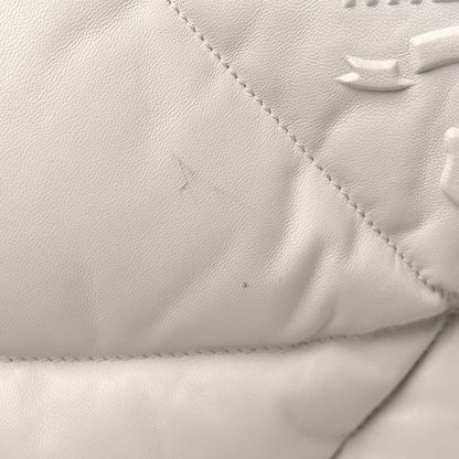 Prada Nappa Soft Padded Logo Embossed Triangle Quilted Shoulder Bag White 9 of 10