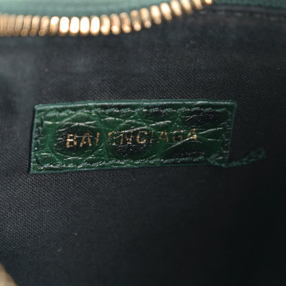 Balenciaga Extra Supple Calfskin Crocodile Embossed Le Cagole Shoulder Bag XS Forest Green 7 of 16