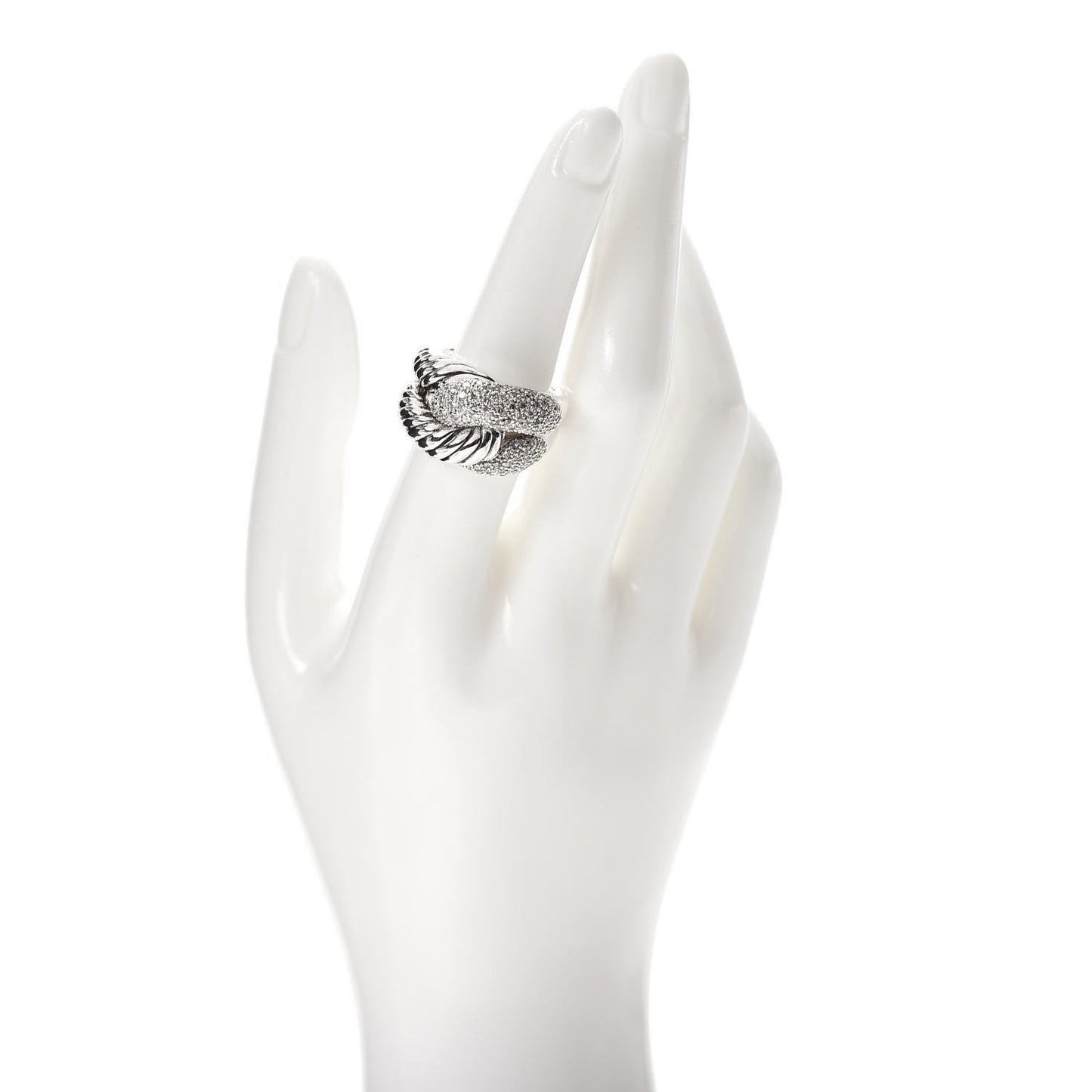 Sterling Silver Diamond Large Infinity Ring 54 7
