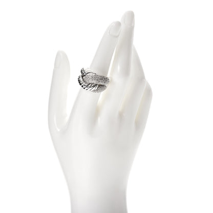 David Yurman Sterling Silver Diamond Large Infinity Ring 54 7 2 of 5