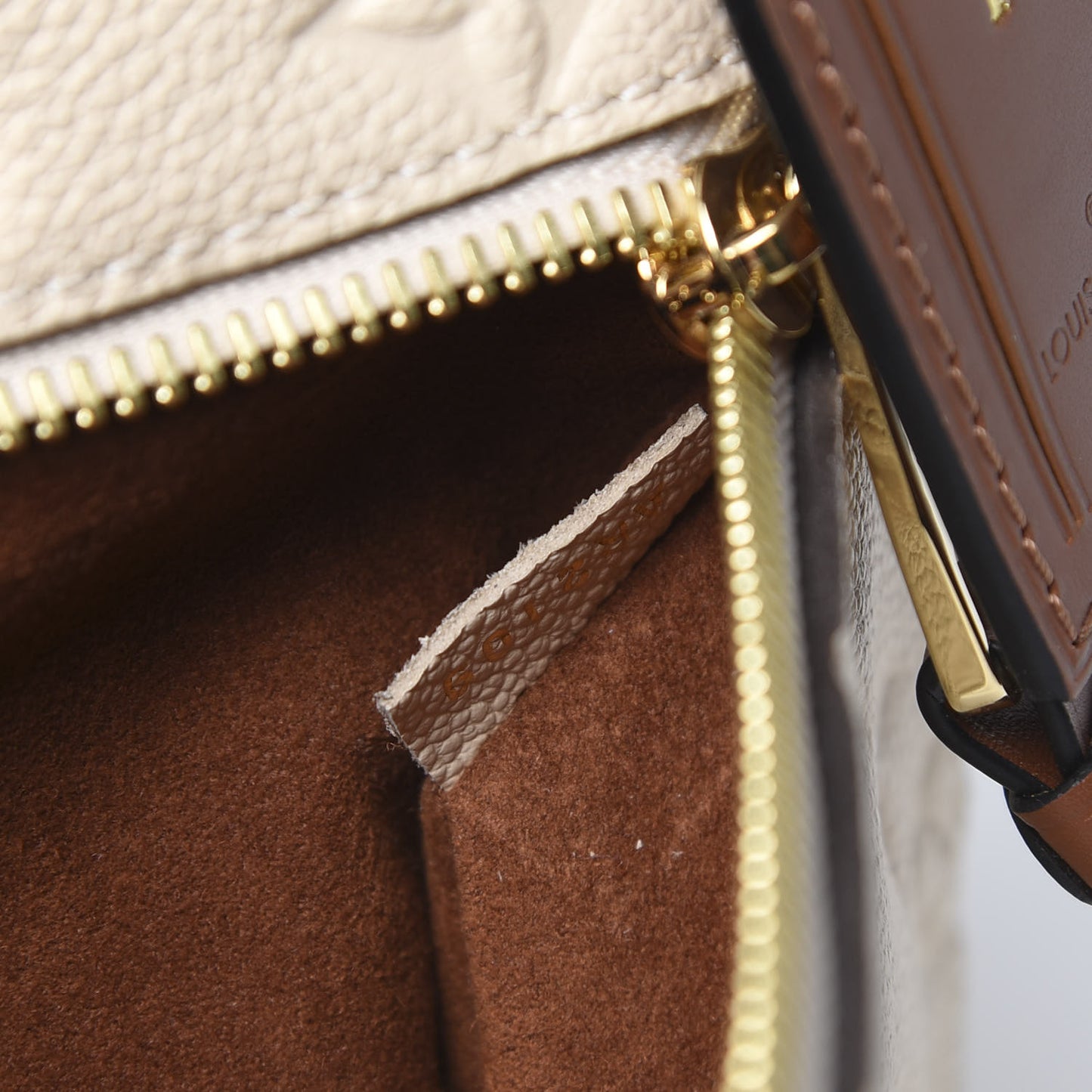 Empreinte Braided Pochette Metis Creme Beige Caramel