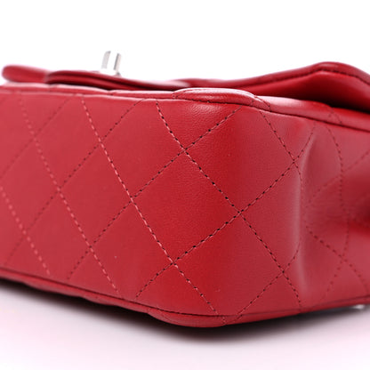Chanel Lambskin Quilted Mini Rectangular Flap Red 9 of 11