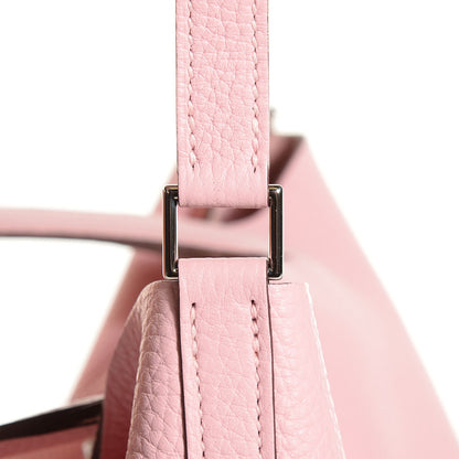 Hermes Taurillon Clemence Picotin Lock 22 MM Rose Sakura 13 of 20