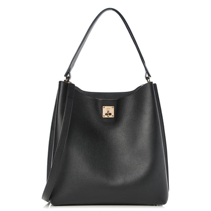 MCM Grained Calfskin Large Milla Hobo Black 1 of 13