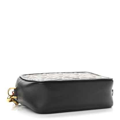 Fendi Vitello Century Bi-Color FF 1974 Embossed Mini Camera Case Maya Black 4 of 11