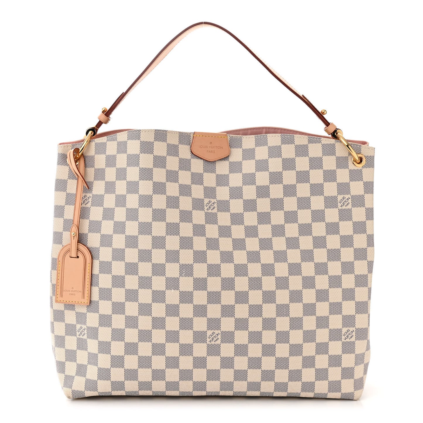 LOUIS VUITTON Damier Azur Graceful MM Rose Ballerine