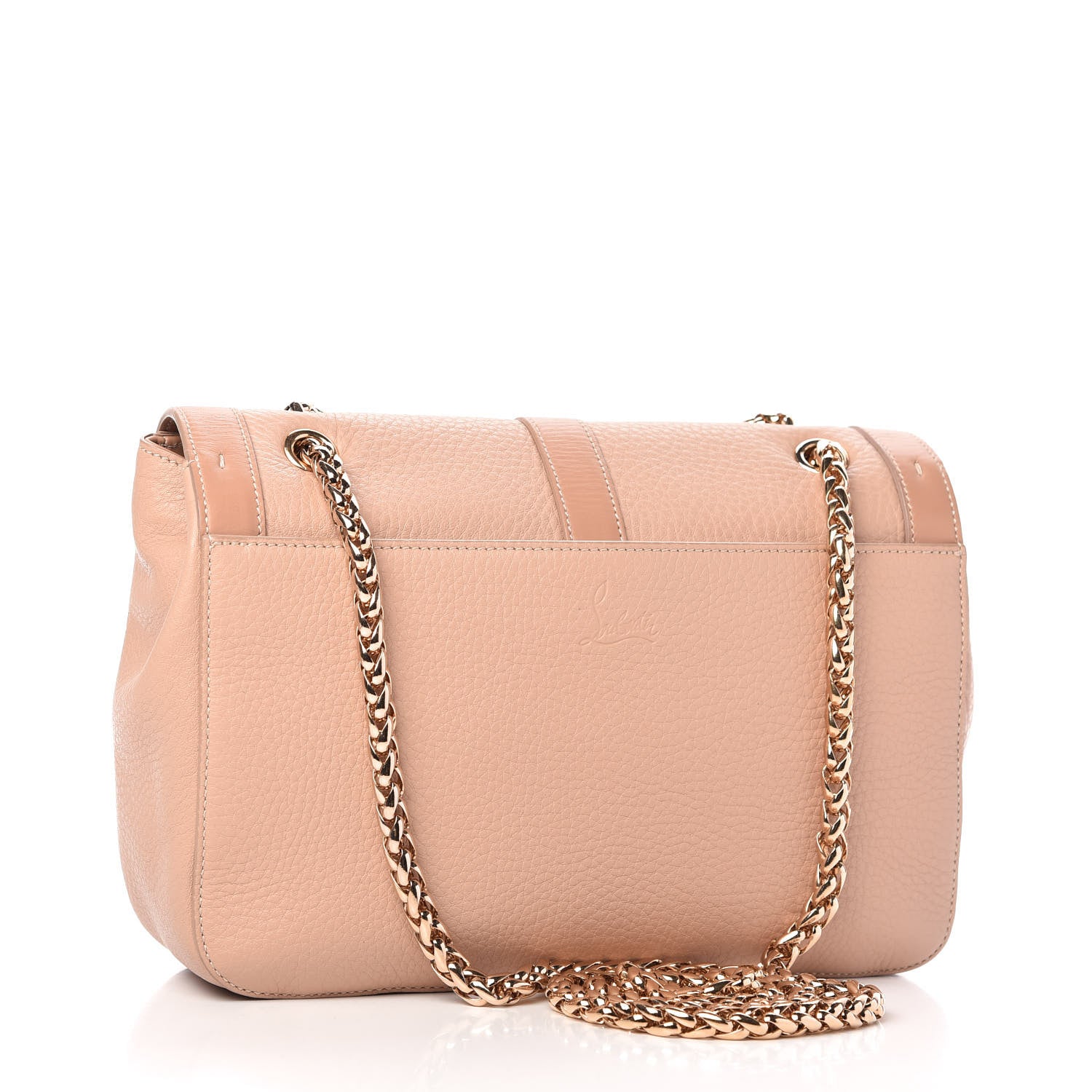 Christian Louboutin Soft Calfskin Small Sweety Charity Shoulder Bag Nude 3 of 10