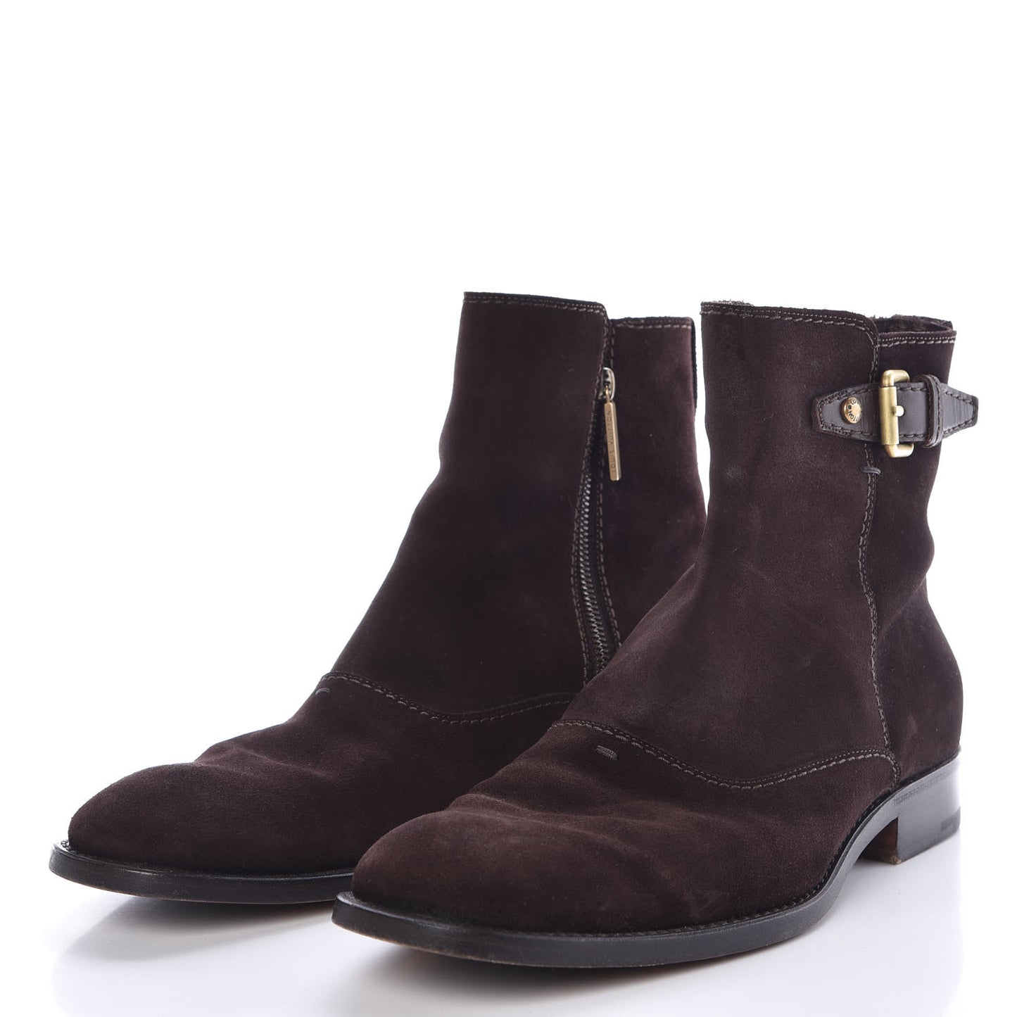 Suede Mens Boots 8 Dark Brown