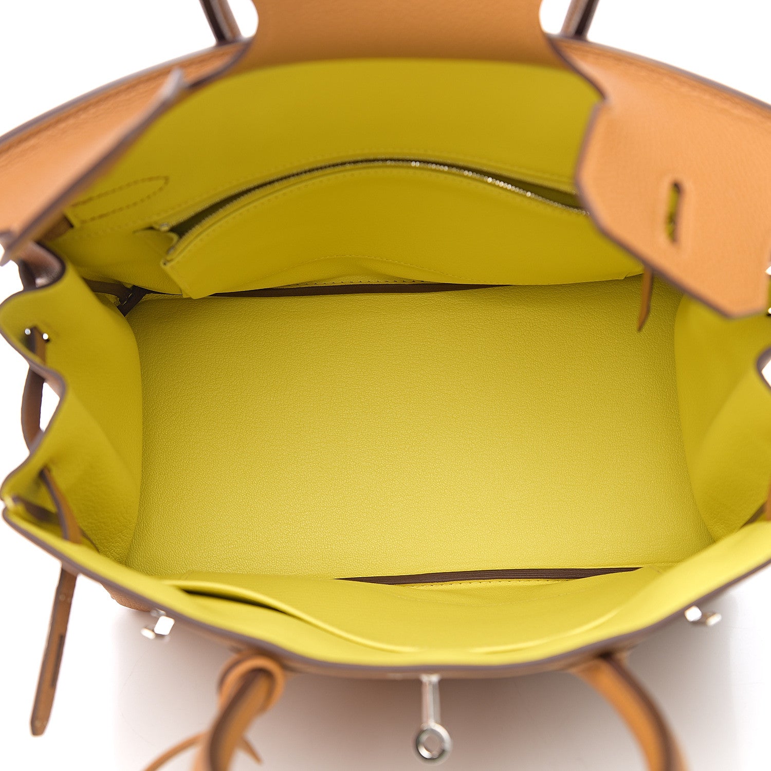 Hermes Togo Birkin Verso 30 Caramel Lime 4 of 10