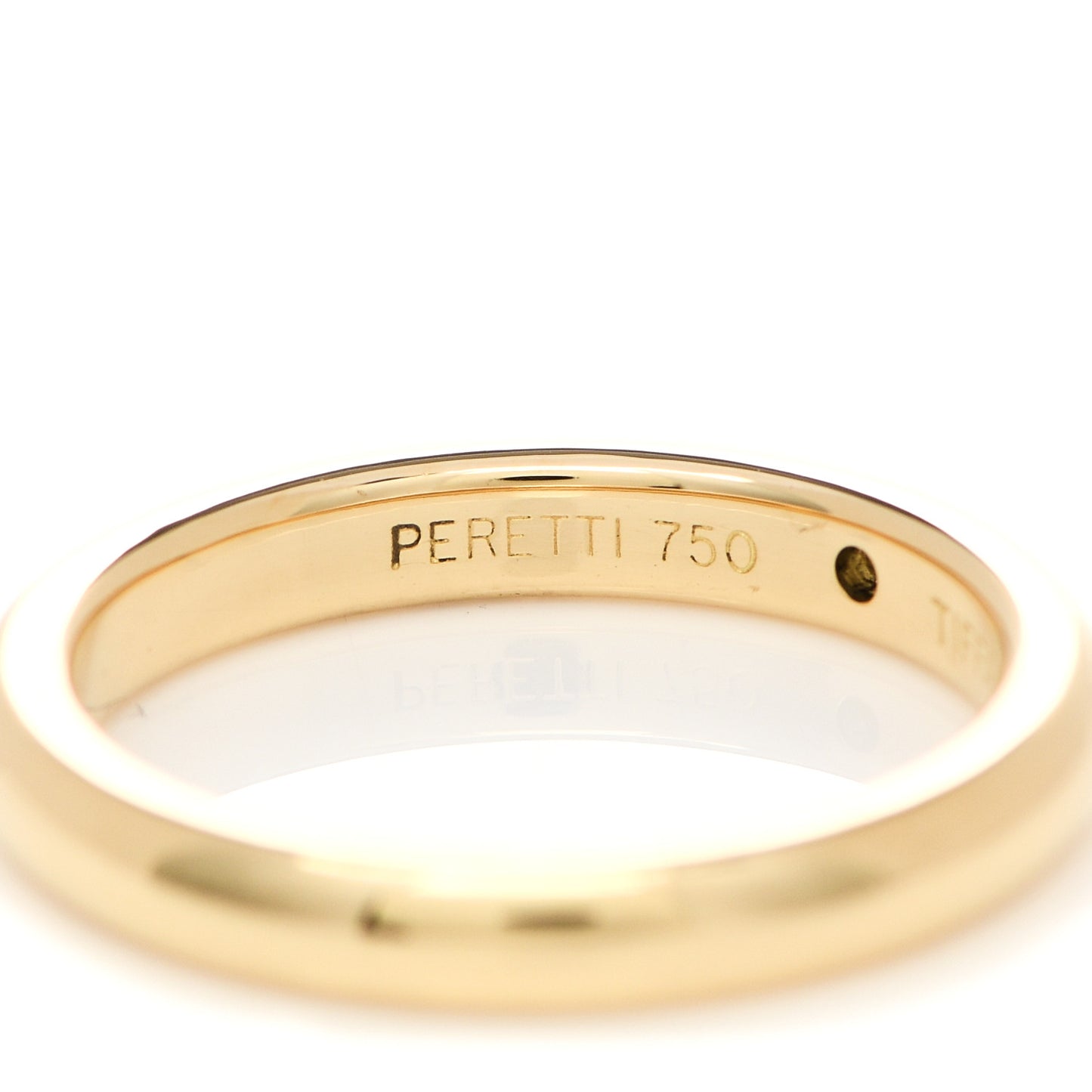 18K Yellow Gold Diamond Elsa Peretti Band Ring 48 4.5