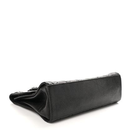 Chanel Crumpled Grained Calfskin Jumbo CC Crave Flap Black 4 of 11
