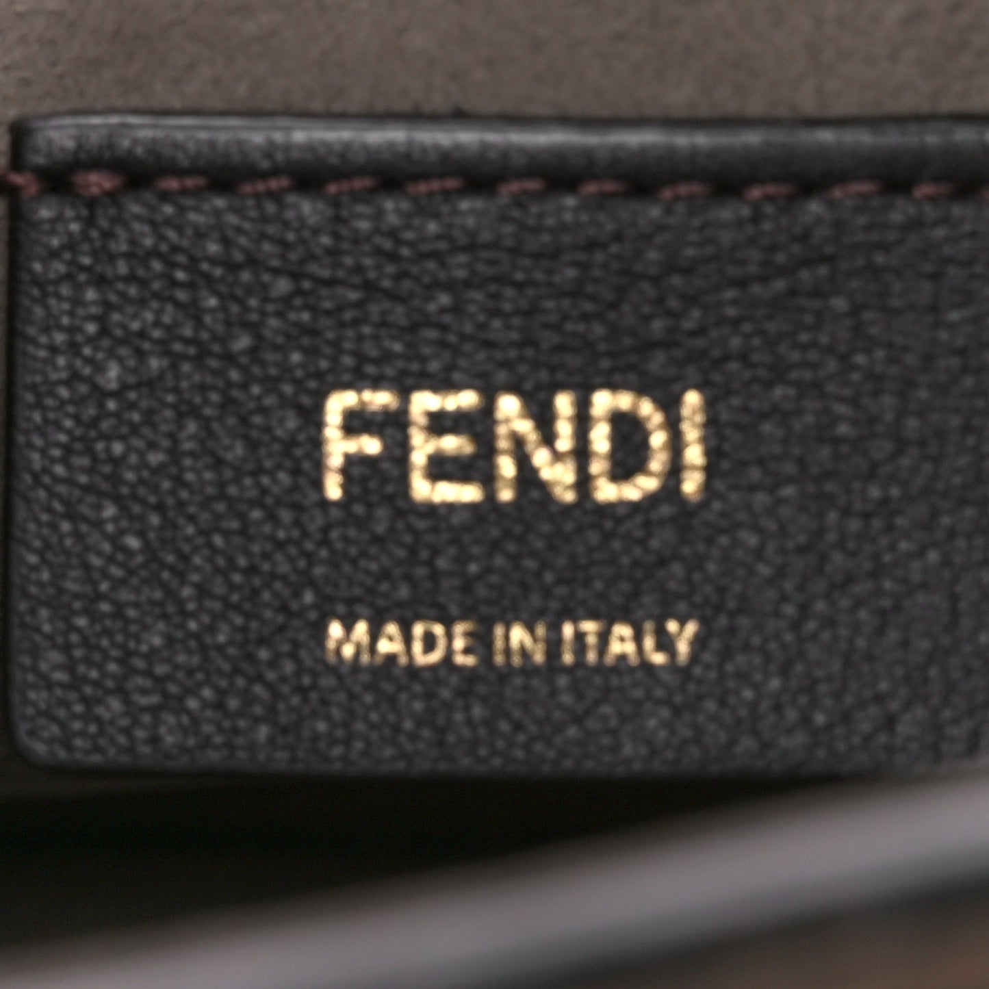 Vitello Century F is Fendi Bi-Color FF 1974 Embossed Small Kan I Shoulder Bag Maya Black