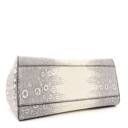 Fendi Lizard Togo Shiny Nappa Mini Peekaboo Iconic Satchel Roccia 4 of 12
