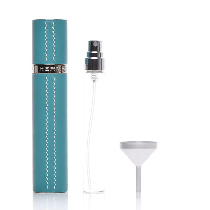 Hermes Milo Lambskin Refillable Bottle and Case Bleu Paon 1 of 7