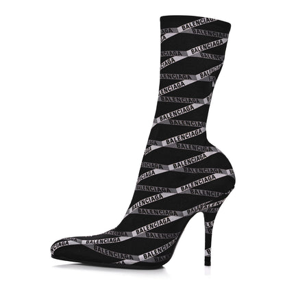 Balenciaga Spandex Losange Monogram 110mm Booties 37.5 Gris Black 1 of 7