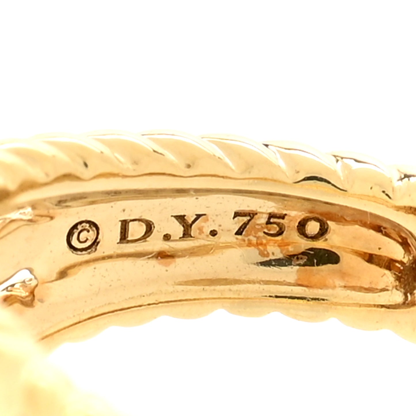 18K Yellow Gold Diamond 10mm Petite Wheaton Ring 49 5