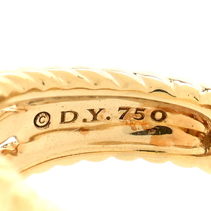 David Yurman 18K Yellow Gold Diamond 10mm Petite Wheaton Ring 49 5 4 of 6