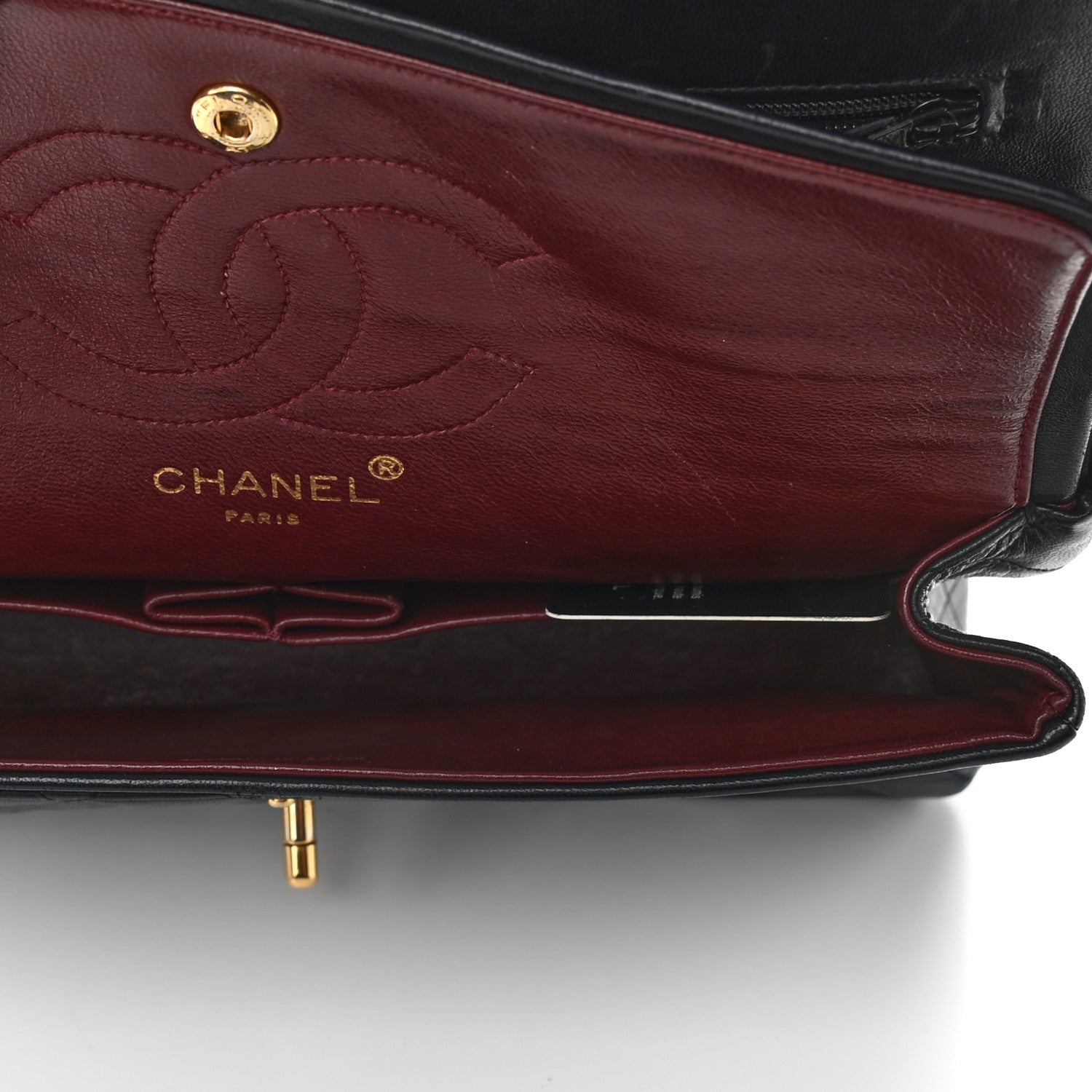 Chanel Lambskin Quilted Medium Double Flap Black 4 of 8