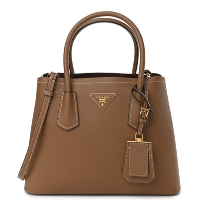 Prada Saffiano Cuir Medium Double Bag Cannella Cocco 1 of 8