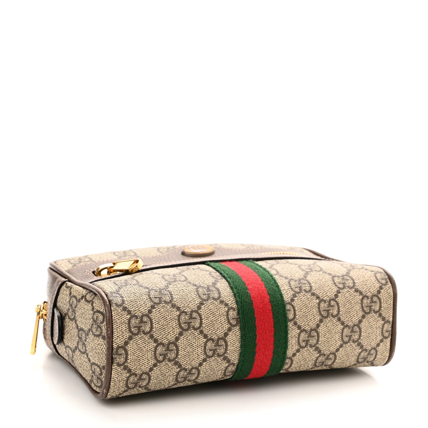 GG Supreme Monogram Web Small Ophidia Belt Bag 85 34 Dark Brown