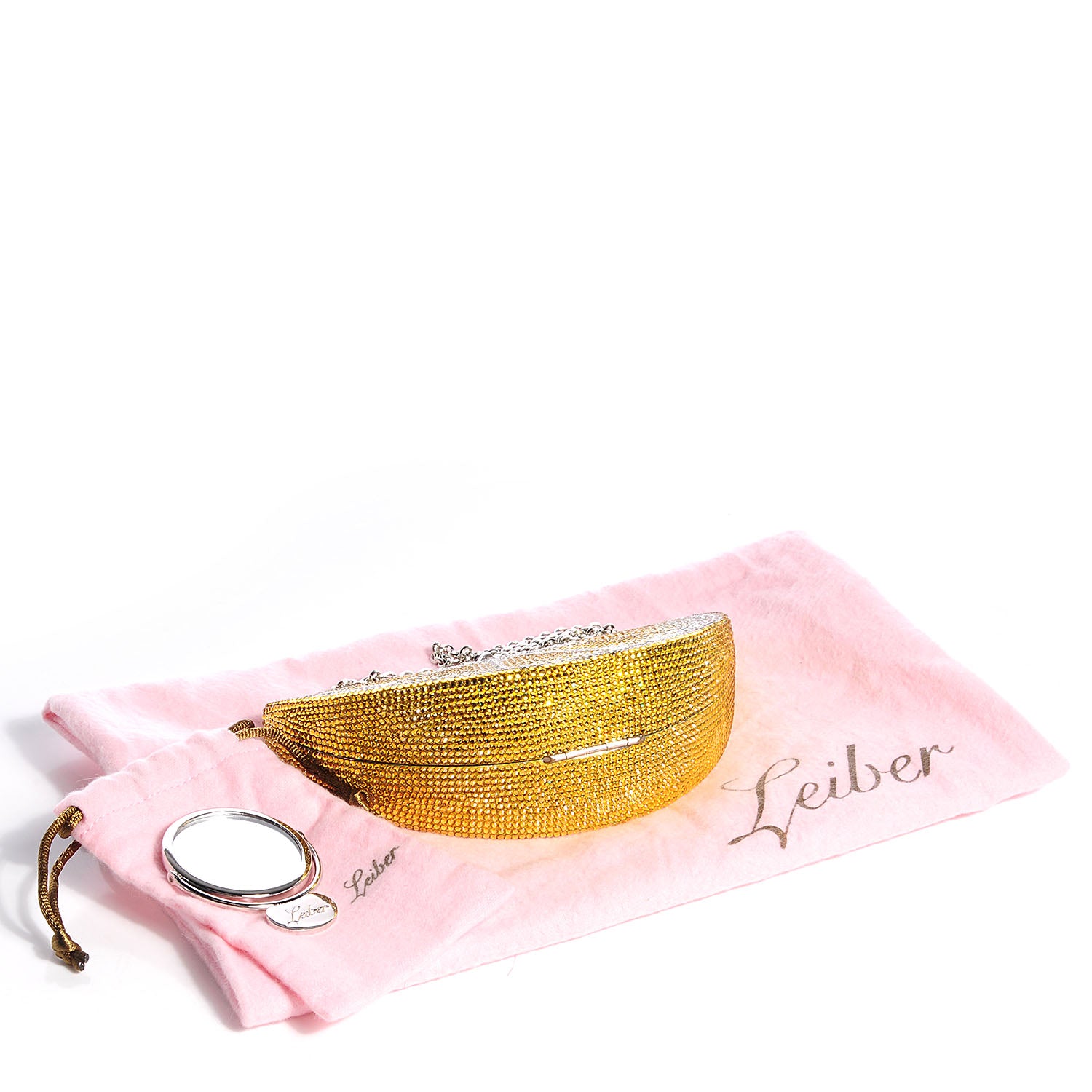 Judith Leiber Crystal Lemon Wedge Minaudiere Clutch 5 of 10