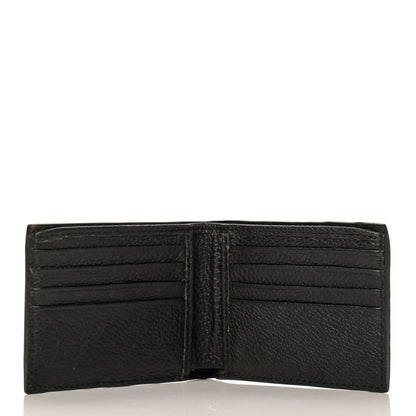 Gucci Grained Calfskin Web Bi-Fold Wallet Black 5 of 6