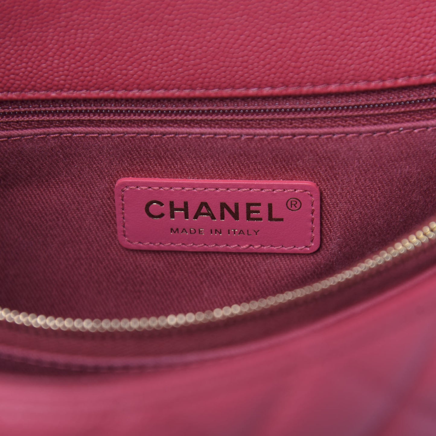 Caviar Quilted Small Coco Handle Flap Dark Pink