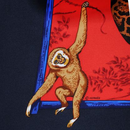 Hermes Silk Tendresse Feline Scarf 90 9 of 10