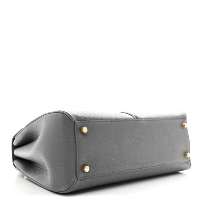 Celine Grained Calfskin Medium 16 Top Handle Bag Grey 3 of 10
