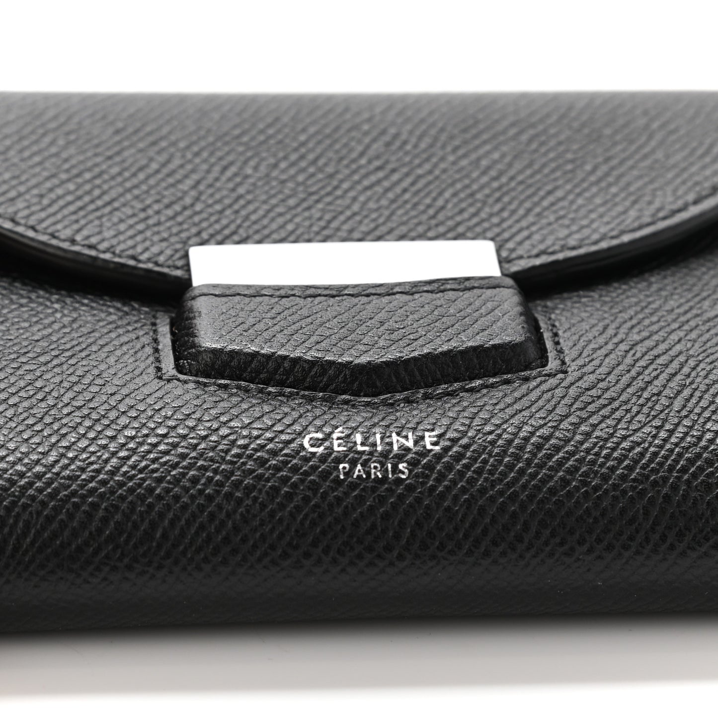 Grained Calfskin Small Trotteur Multifunction Wallet Black