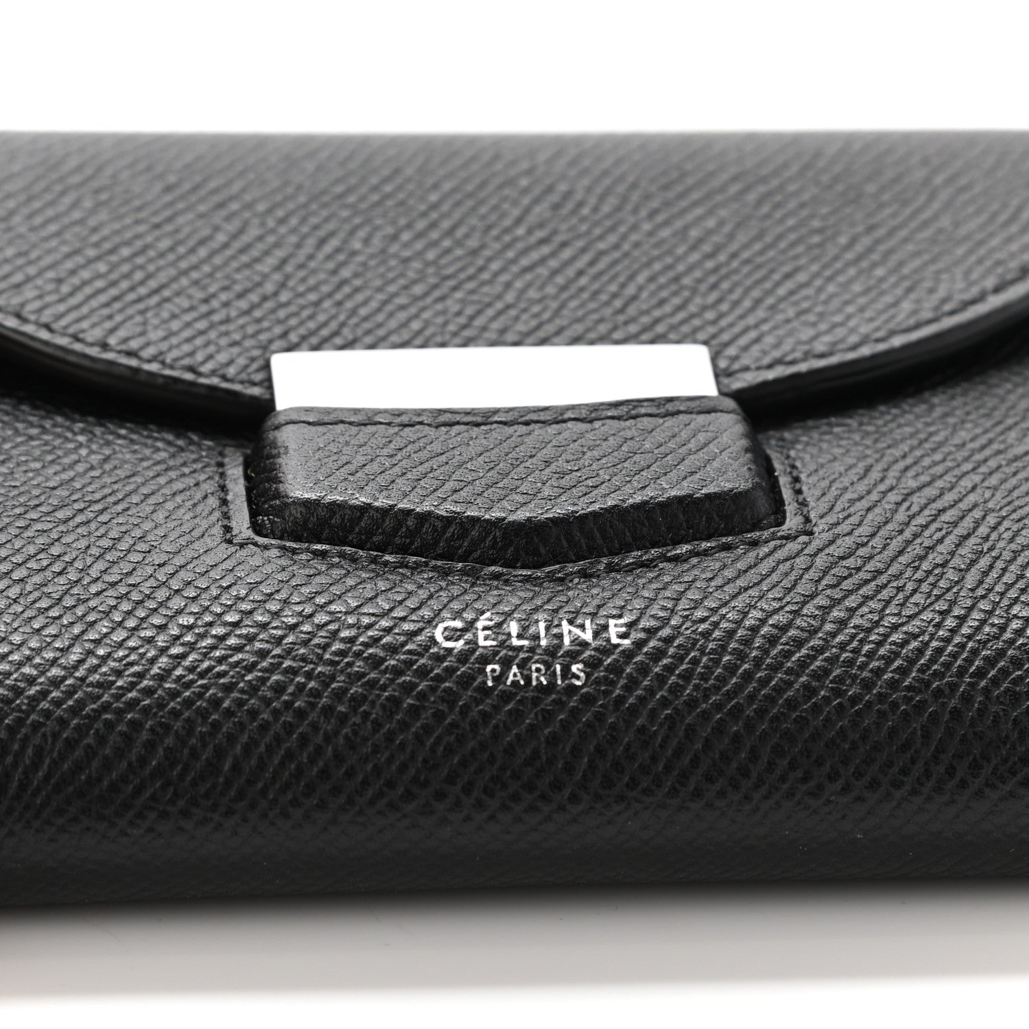 Celine Grained Calfskin Small Trotteur Multifunction Wallet Black 6 of 11