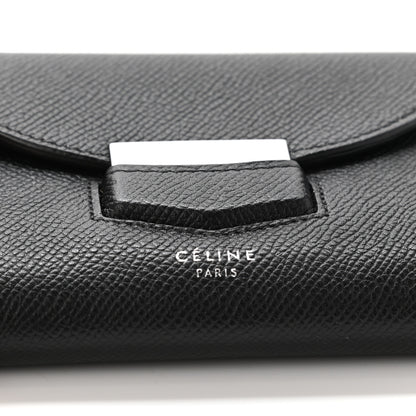 Celine Grained Calfskin Small Trotteur Multifunction Wallet Black 6 of 11