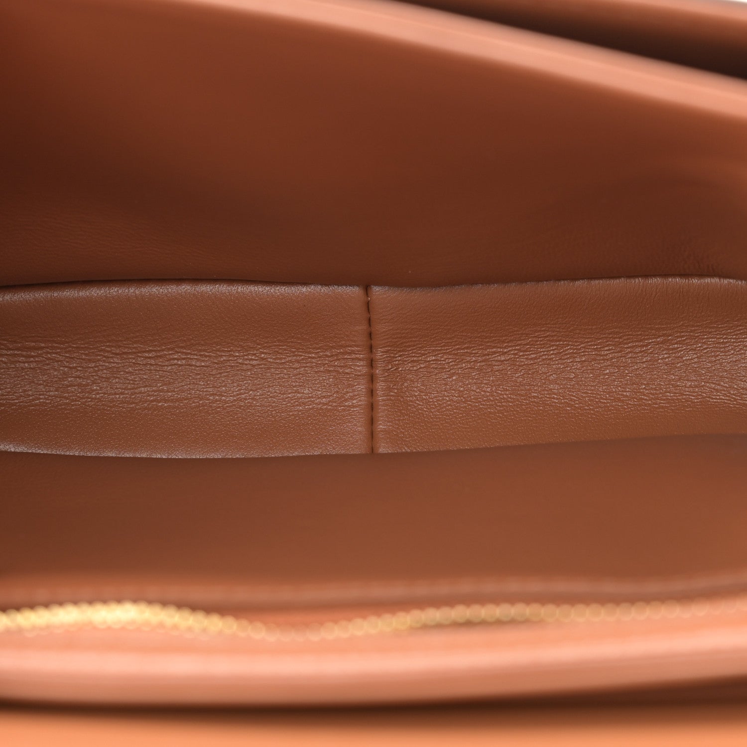 Celine Textile Calfskin Teen Triomphe Bag Natural Tan 5 of 11