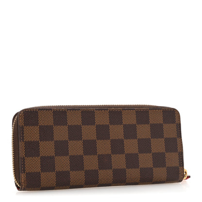 Louis Vuitton Damier Ebene Clemence Wallet Cherry 3 of 10