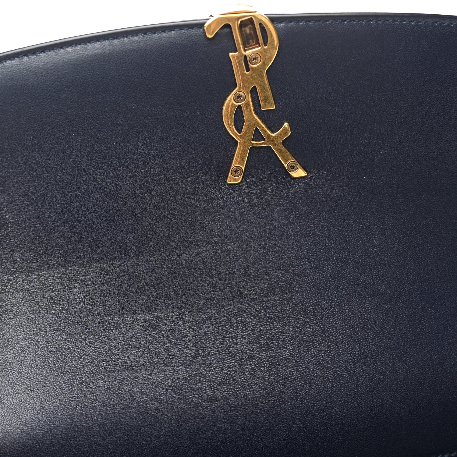 Saint Laurent Box Calfskin Monogram Small Solferino Shoulder Bag Blue 10 of 10