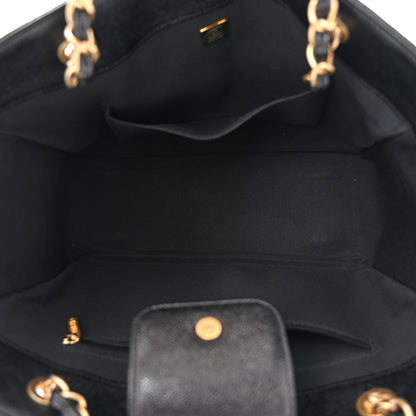 Chanel Caviar Quilted Small Shopping Tote Black 5 of 11